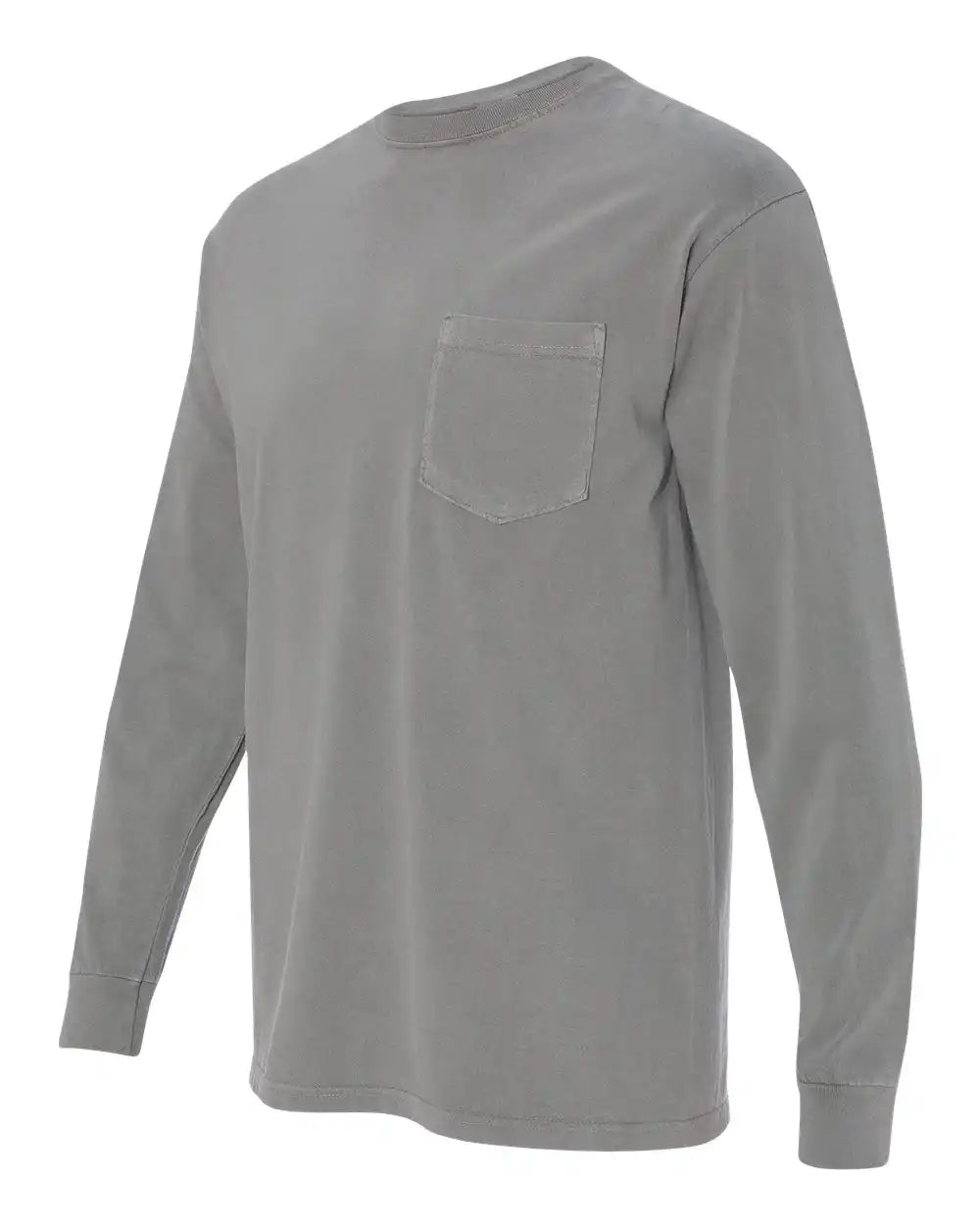 Comfort Colors 4410 Garment-dyed Heavyweight Long Sleeve Pocket T-shirt - Grey - s