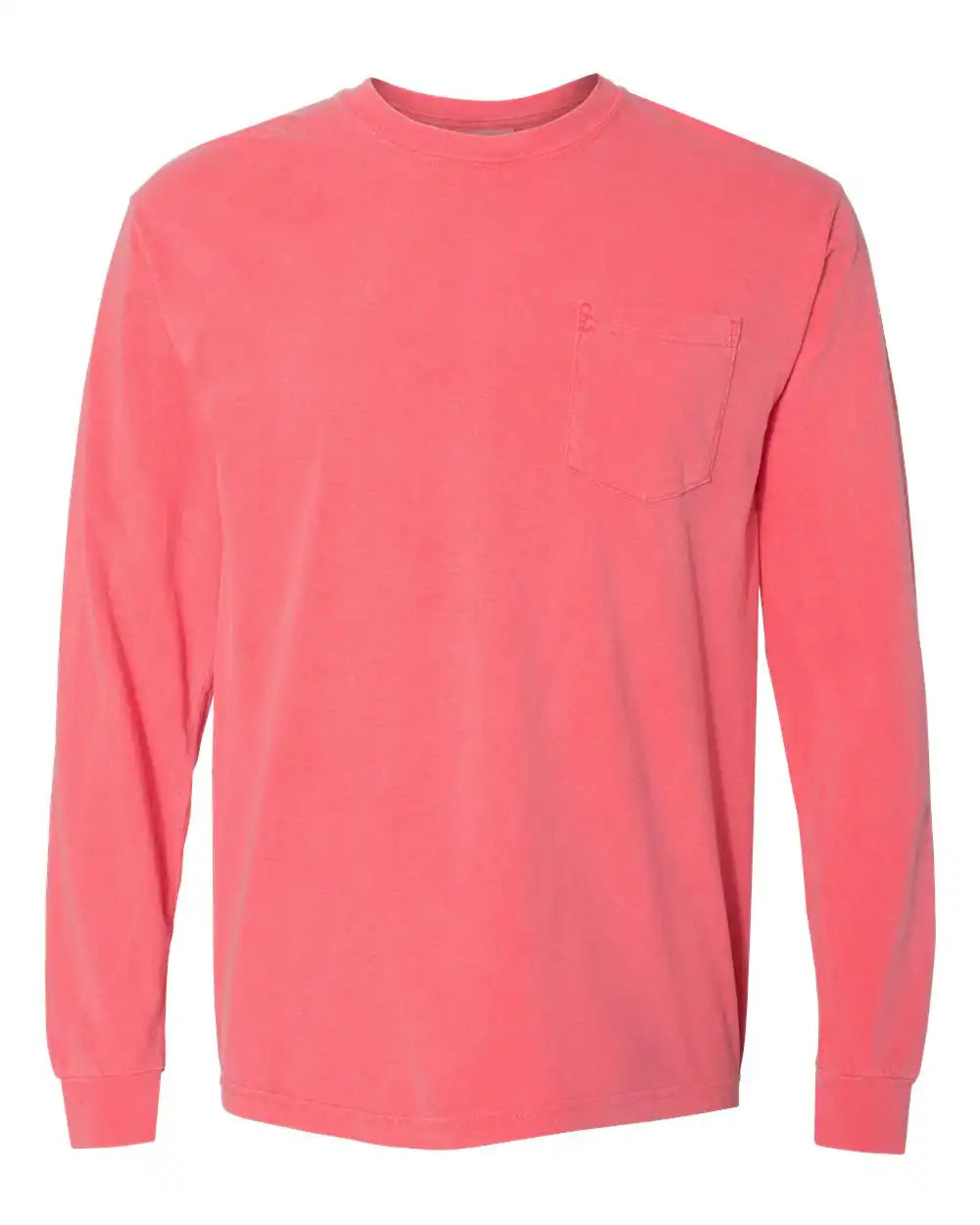 Comfort Colors 4410 Garment-dyed Heavyweight Long Sleeve Pocket T-shirt - Watermelon - s