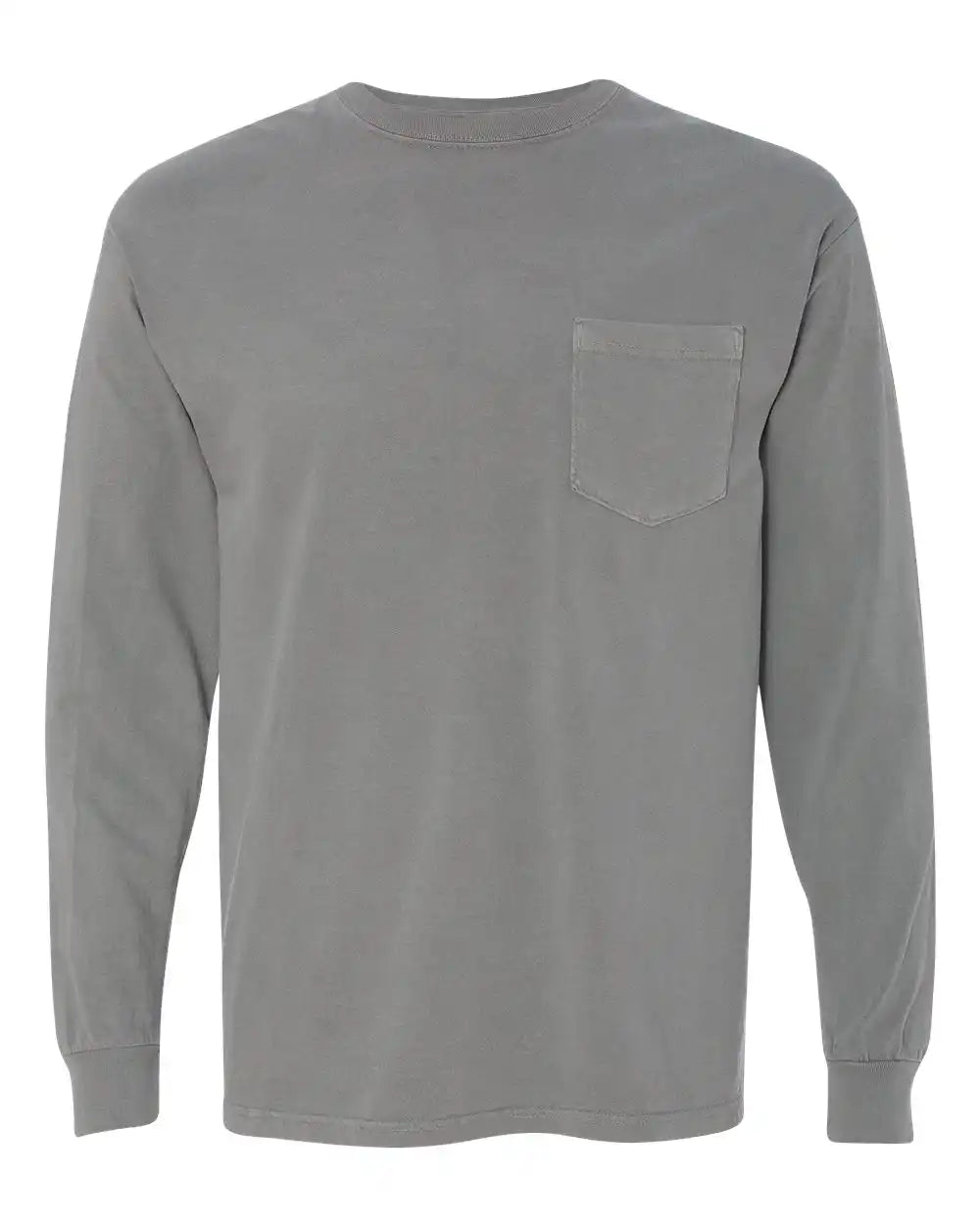 Comfort Colors 4410 Garment-dyed Heavyweight Long Sleeve Pocket T-shirt - Grey