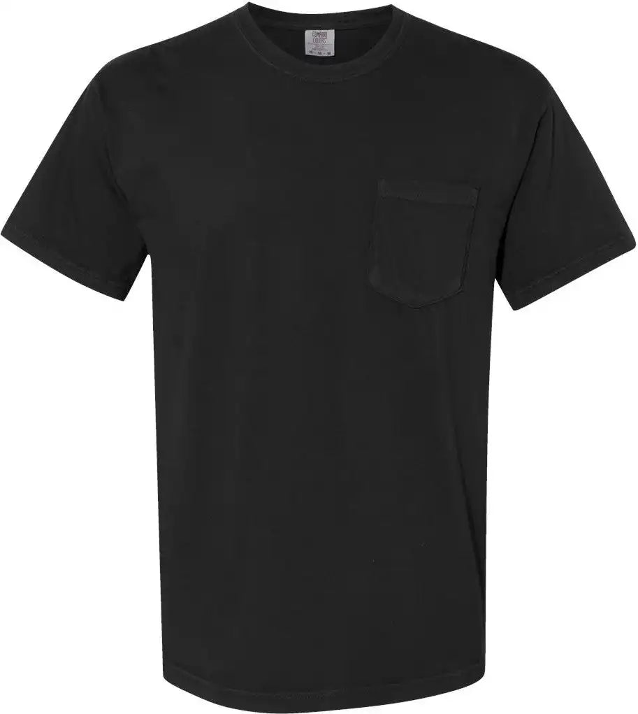 Comfort Colors 6030 Garment-dyed Heavyweight Pocket T-shirt - Black - s