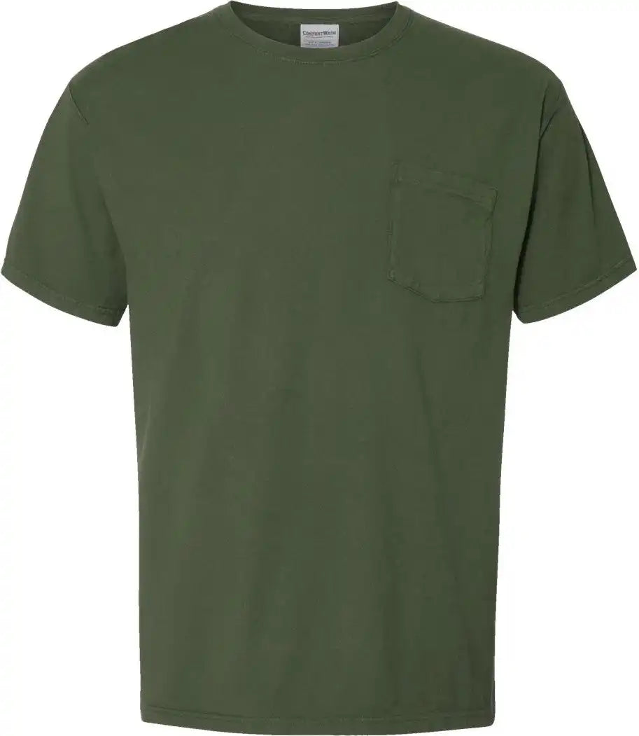 Comfortwash by Hanes Gdh150 Garment-dyed Pocket T-shirt - Moss - s