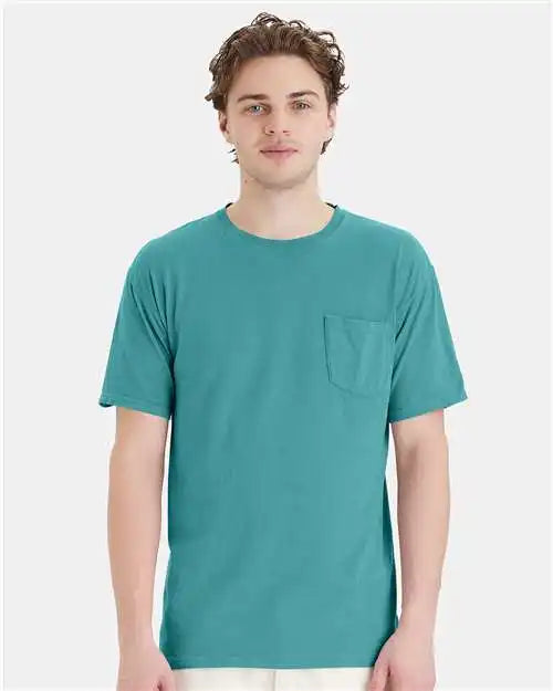 Comfortwash by Hanes Gdh150 Garment-dyed Pocket T-shirt - Spanish Moss