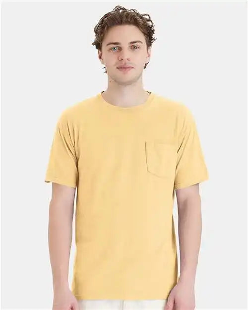 Comfortwash by Hanes Gdh150 Garment-dyed Pocket T-shirt - Summer Squash Yellow