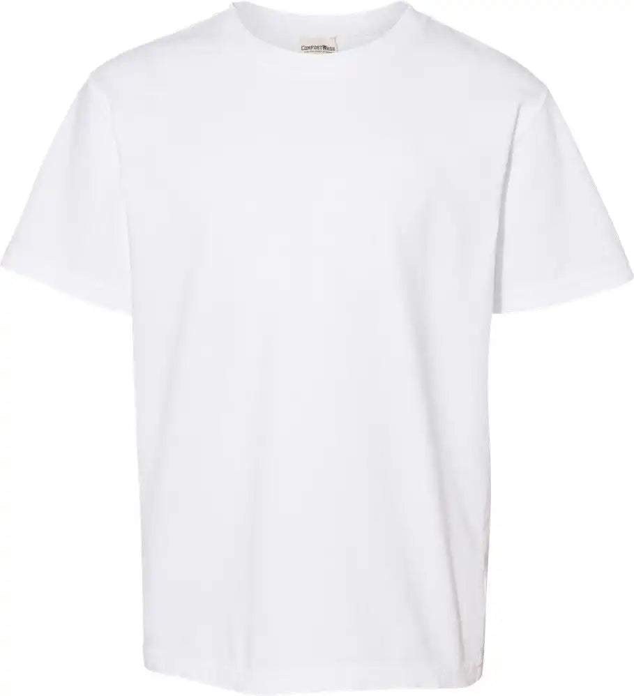 Comfortwash by Hanes Gdh175 Garment-dyed Youth T-shirt - White - Xs