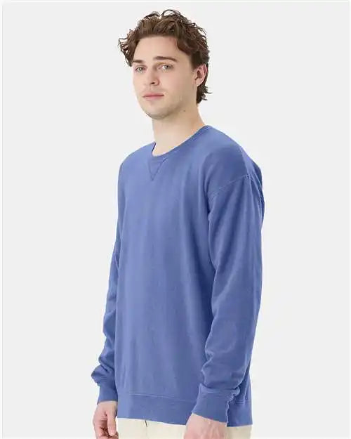 Comfortwash by Hanes Gdh400 Garment-dyed Crewneck Sweatshirt - Frontier Blue