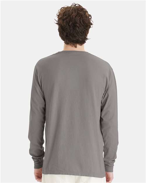 Concrete Grey Garment-Dyed Long Sleeve T-Shirt - GDH200
