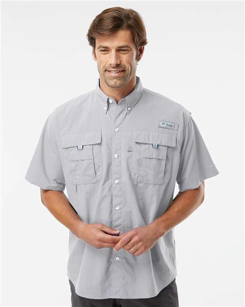 Cool Grey PFG Bahama™ II Short Sleeve Shirt - 212464