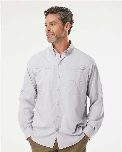 Cool Grey PFG Tamiami™ II Long Sleeve Shirt - 128606