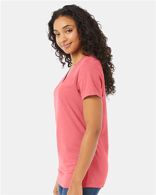 Coral Craze Garment-Dyed Women's V-Neck T-Shirt - GDH125