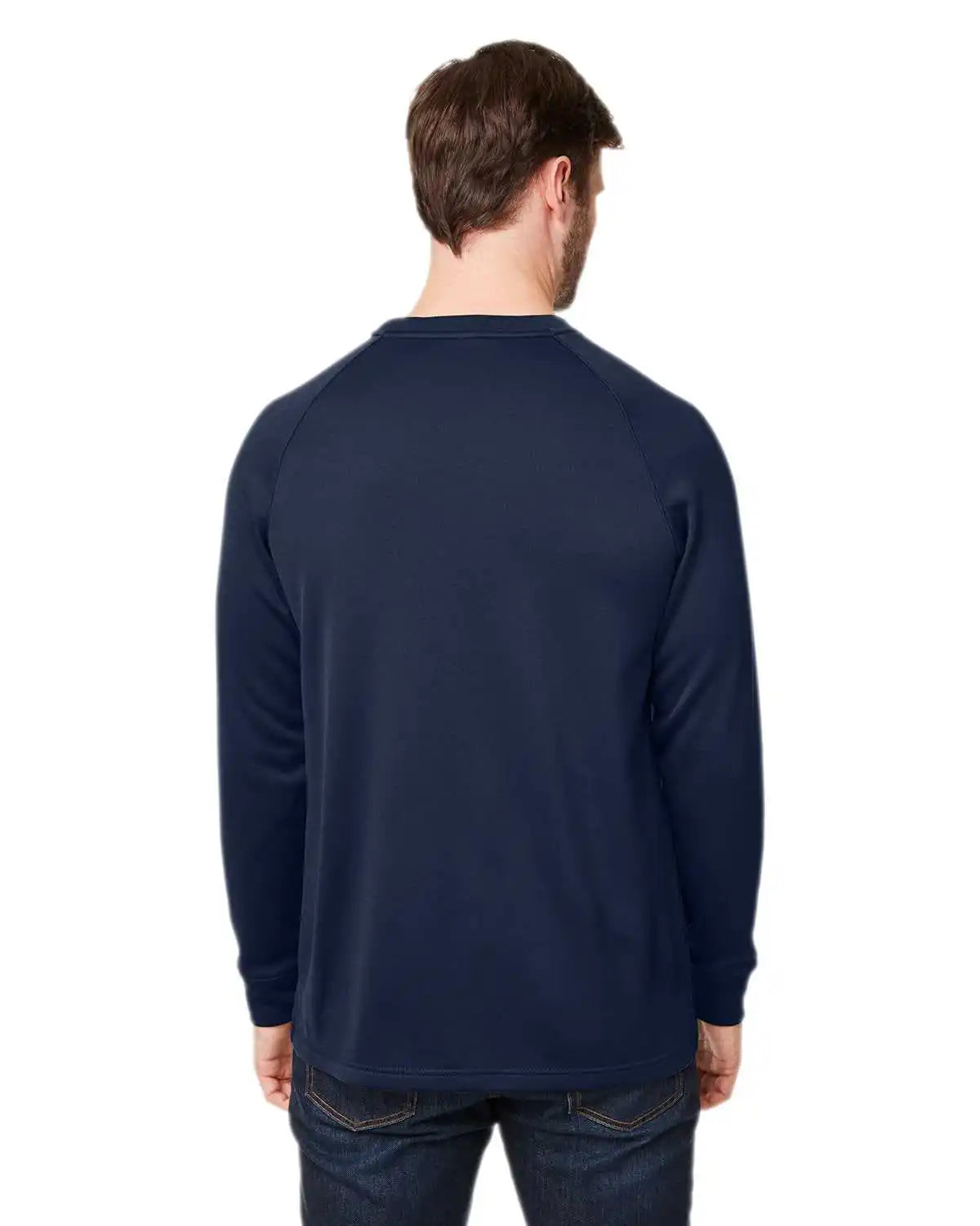 Core365 Ce800 Unisex Fusion Chromasoft Fleece Crew Pullover - Navy