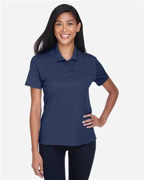 Core365 78181p Women’s Origin Performance Piqué Polo with Pocket - Classic Navy