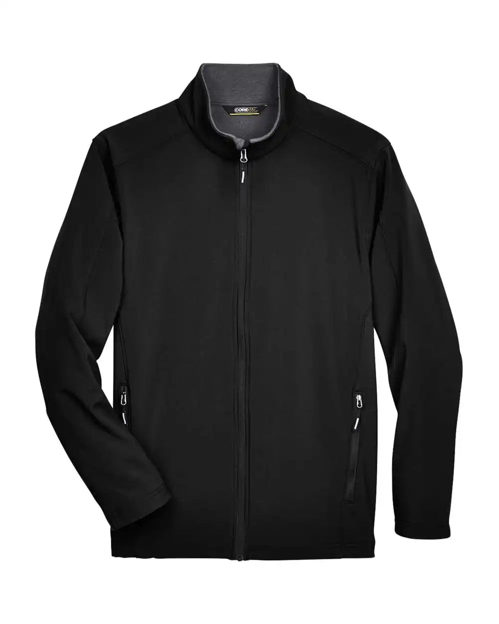 Core365 88184t Men’s Tall Cruise Two-layer Fleece Bonded Soft Shell Jacket - Black - 5xlt