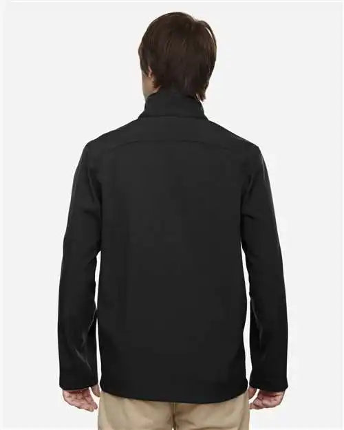 Core365 88184t Men’s Tall Cruise Two-layer Fleece Bonded Soft Shell Jacket - Black