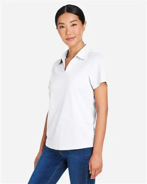 Core365 Ce104w Women’s Market Snag Protect Mesh Polo - White