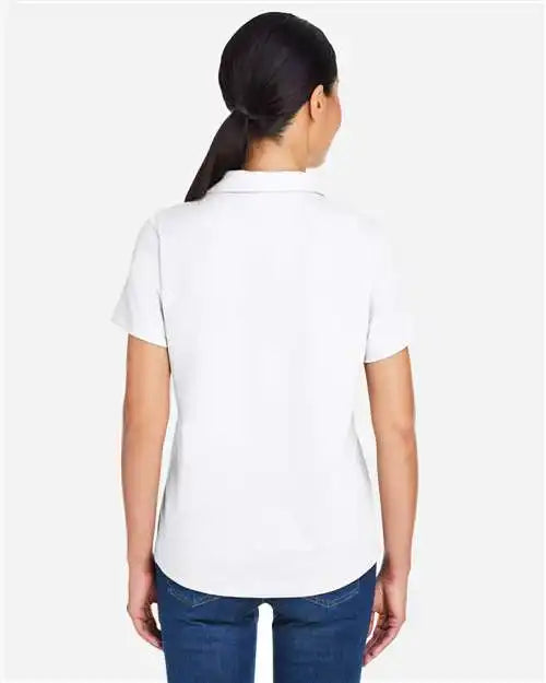 Core365 Ce104w Women’s Market Snag Protect Mesh Polo - White