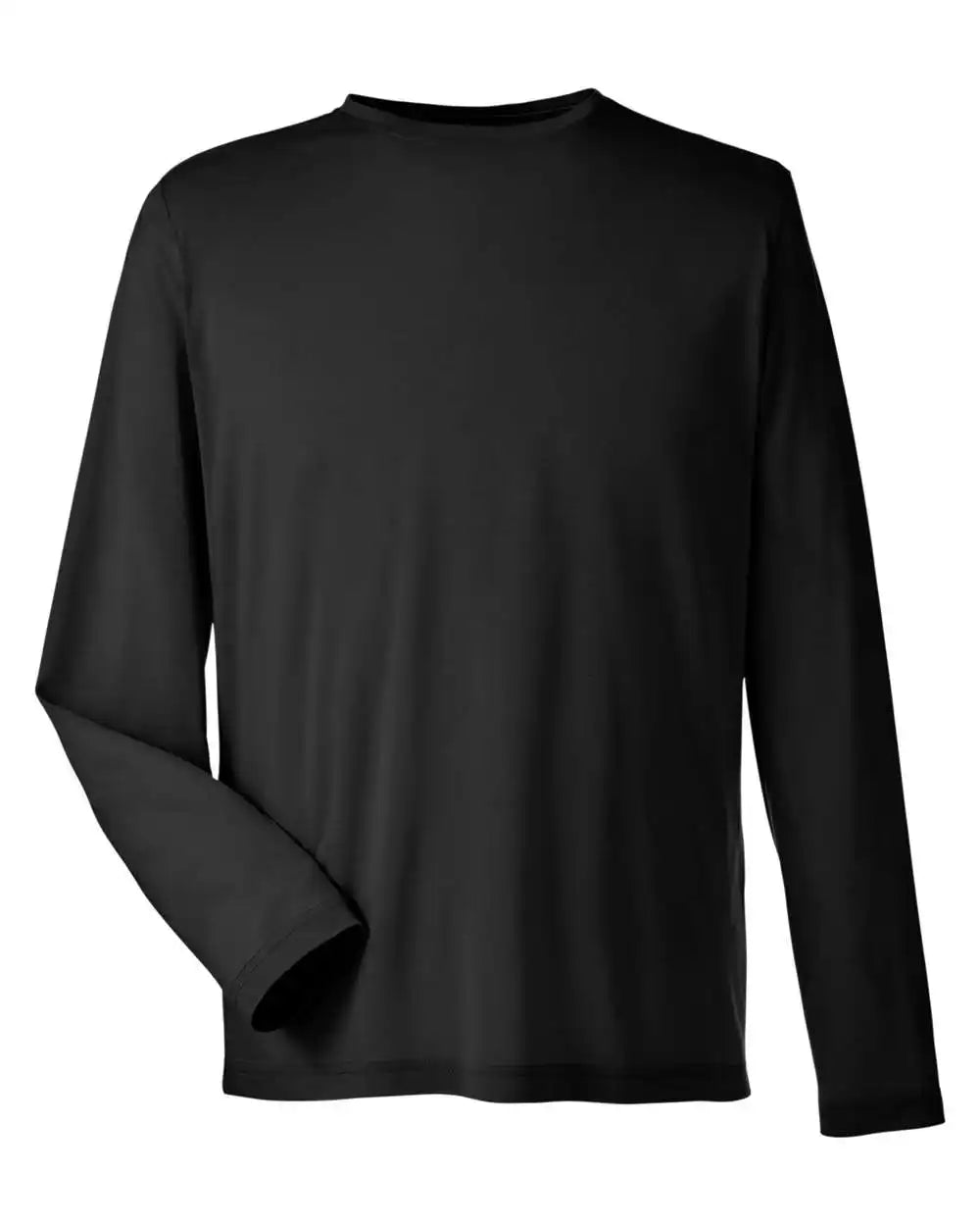 Core365 Ce111l Unisex Fusion Chromasoft™ Performance Long Sleeve T-shirt - Black - Xs