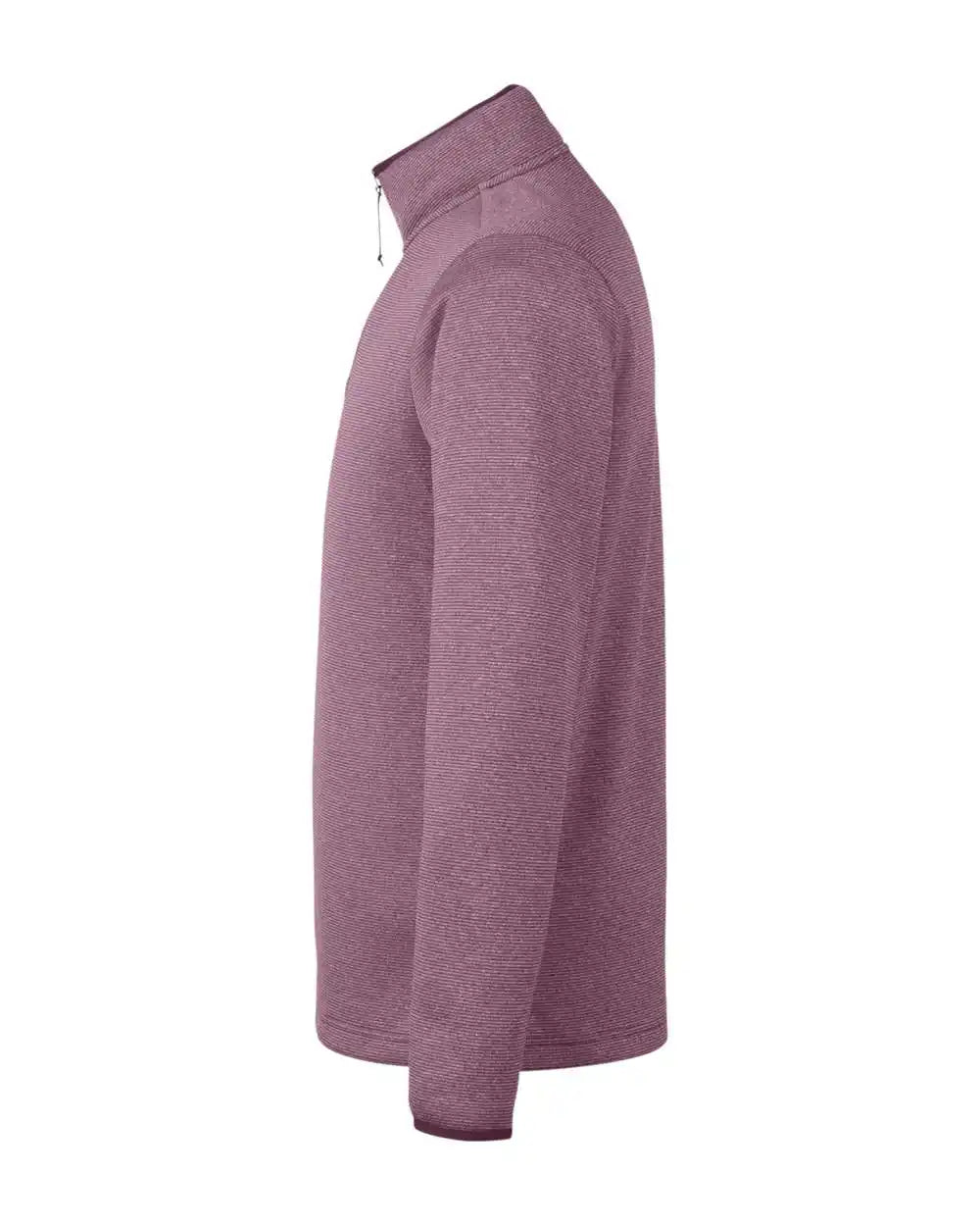 Core365 Ce73 Men’s Venture Heathered Stripe Quarter-zip Pullover - Burgundy White