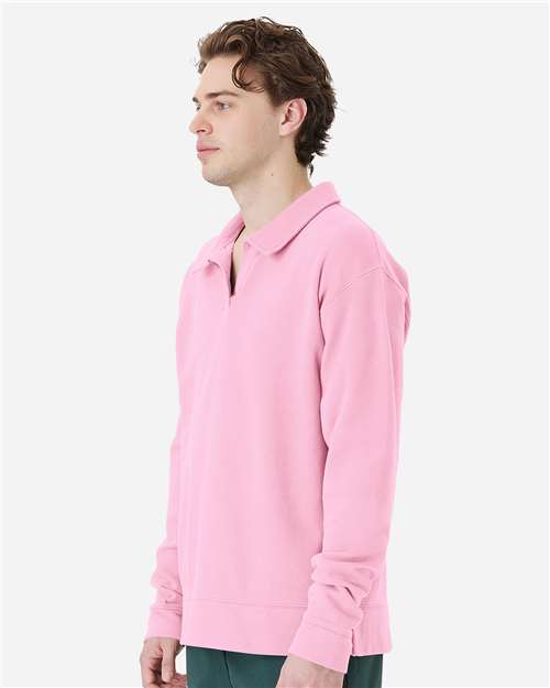 Cotton Candy Garment-Dyed Polo Collar Sweatshirt - GDH490