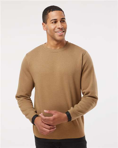 Coyote Brown/ Black The Statement Fleece Crewneck Sweatshirt - 6789
