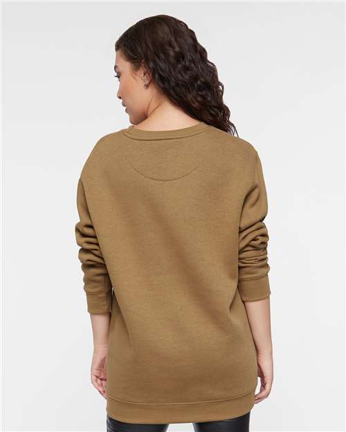 Coyote Brown Elevated Fleece Crewneck Sweatshirt - 6925