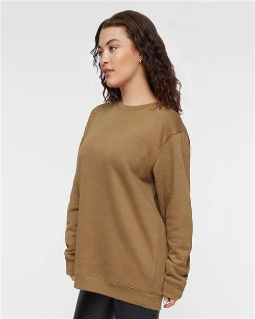 Coyote Brown Elevated Fleece Crewneck Sweatshirt - 6925