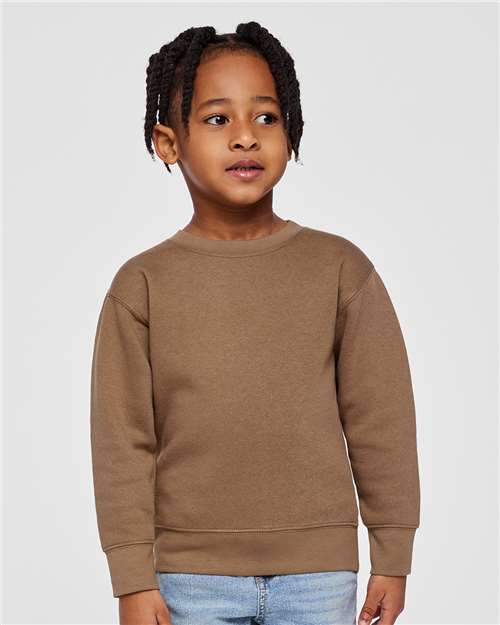 Coyote Brown Toddler Fleece Crewneck Sweatshirt - 3317