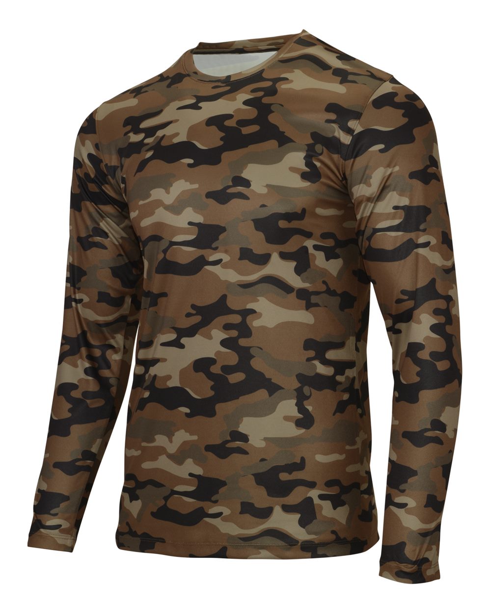 Coyote Camo Woodland Performance Long Sleeve T-Shirt - 238