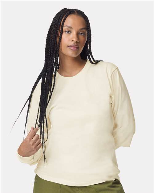 Cream Fine Jersey Long Sleeve Tee - 2007