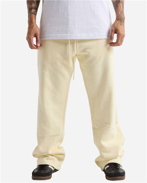 Cream Garment Dye Straight Leg Sweatpants - SHGDSSP