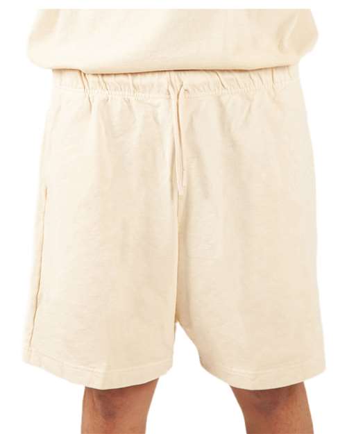 Cream Garment Dye Terry Shorts - SHGTS