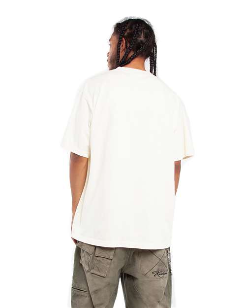 Cream Garment-Dyed Crewneck T-Shirt - SHGD