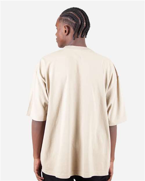 Cream Garment-Dyed Drop-Shoulder T-Shirt - SHGDD