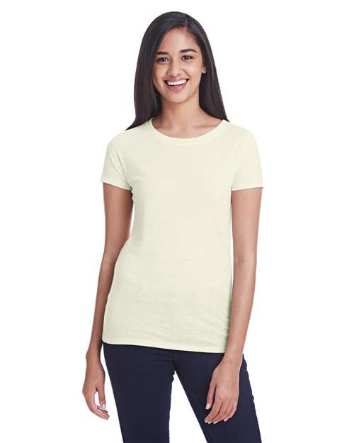 Cream Triblend Women's Tri-Blend Short-Sleeve T-Shirt - 202A