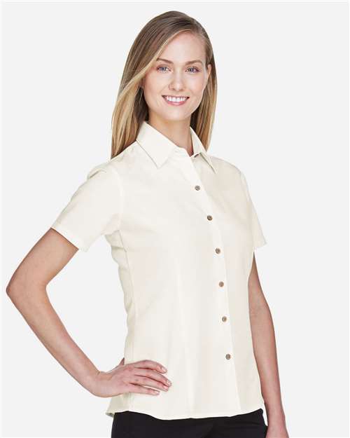 Cream Women's Barbados Textured Camp Shirt - M560W
