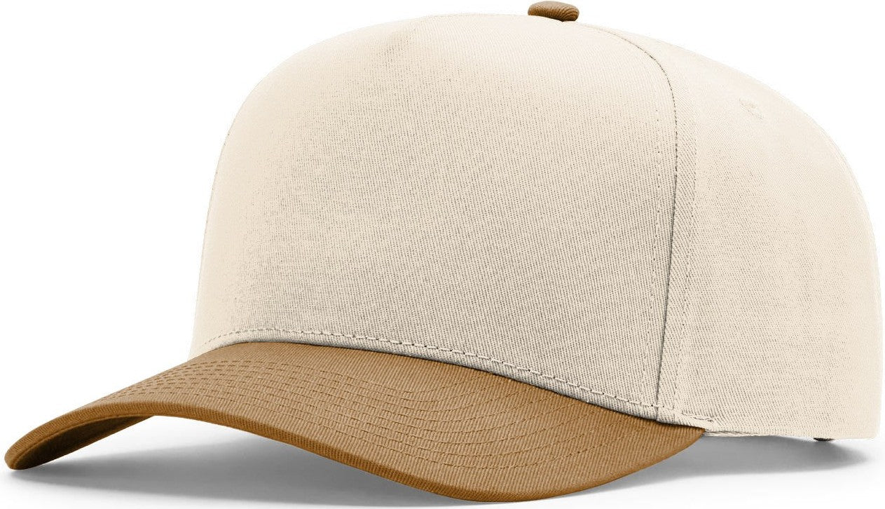 Cream/Caramel Full Fabric Five Panel Champ