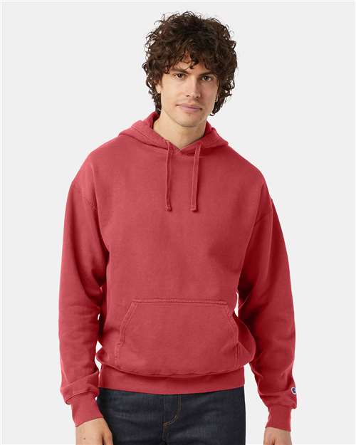 Crimson Garment-Dyed Hooded Sweatshirt - CD450