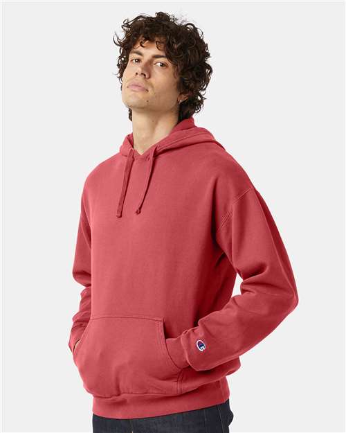 Crimson Garment-Dyed Hooded Sweatshirt - CD450