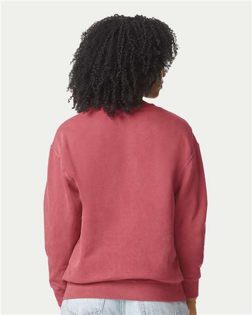 Crimson Garment-Dyed Lightweight Fleece Crewneck Sweatshirt - 1466