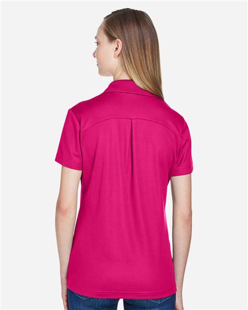 Crown Raspberry Women's CrownLux Performance® Plaited Polo - DG20W