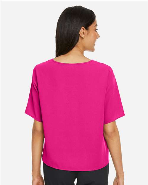 Crown Raspberry Women's Perfect Fit™ Tie Front Blouse - DP617W