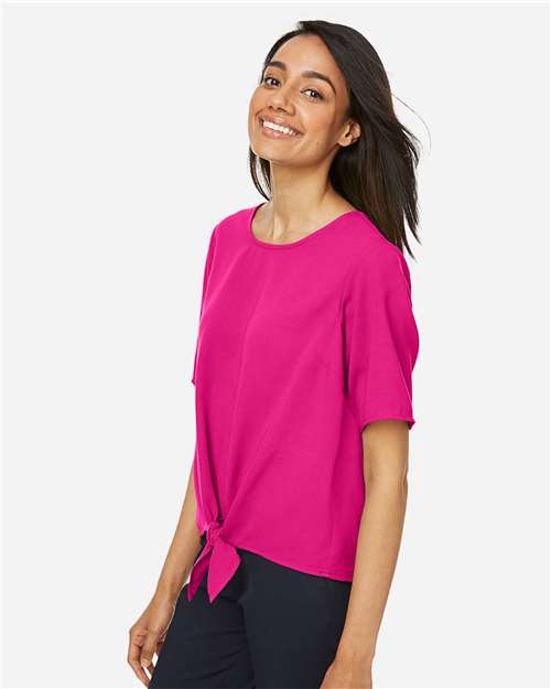 Crown Raspberry Women's Perfect Fit™ Tie Front Blouse - DP617W
