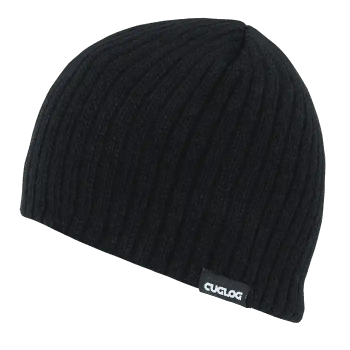 Cuglog K008 Elbruz Ribbed Acrylic Beanie - Black - one Size Fits Most