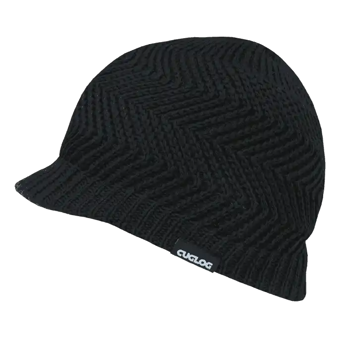 Cuglog K011 Elbert Zigzag Pattern Jeep Beanie with Visor - Black - one Size Fits Most
