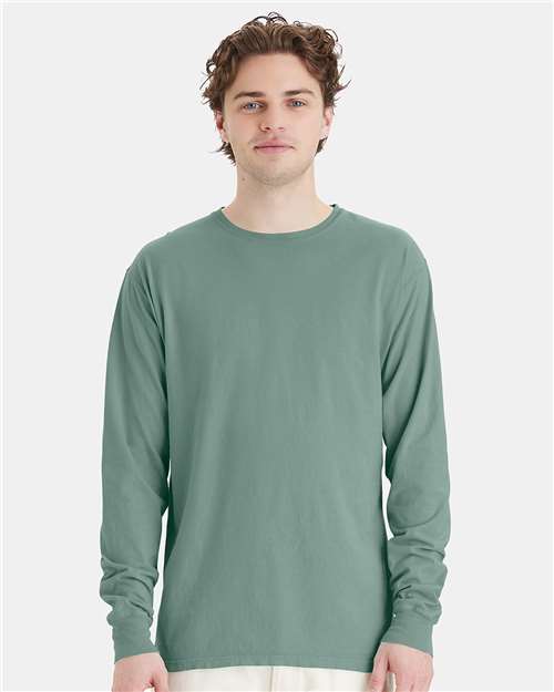 Cypress Green Garment-Dyed Long Sleeve T-Shirt - GDH200