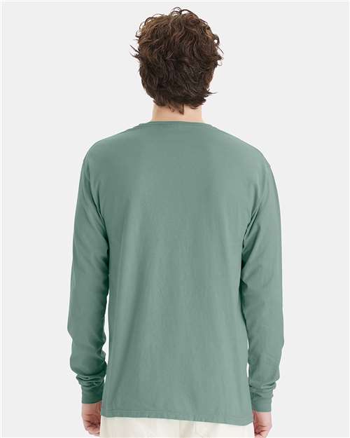 Cypress Green Garment-Dyed Long Sleeve T-Shirt - GDH200