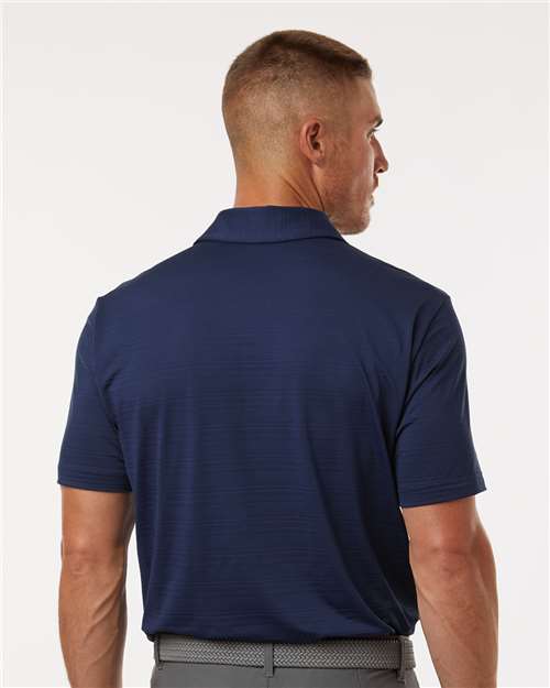 Dark Blue Textured Stripe Polo - A704