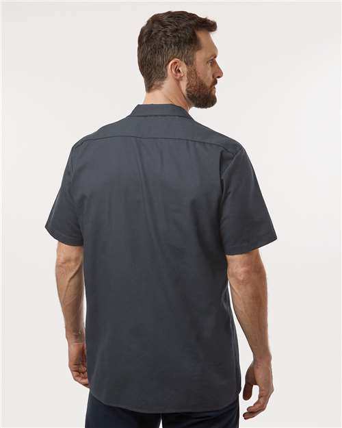 Dark Charcoal Industrial Short Sleeve Work Shirt - Tall Sizes - S535T