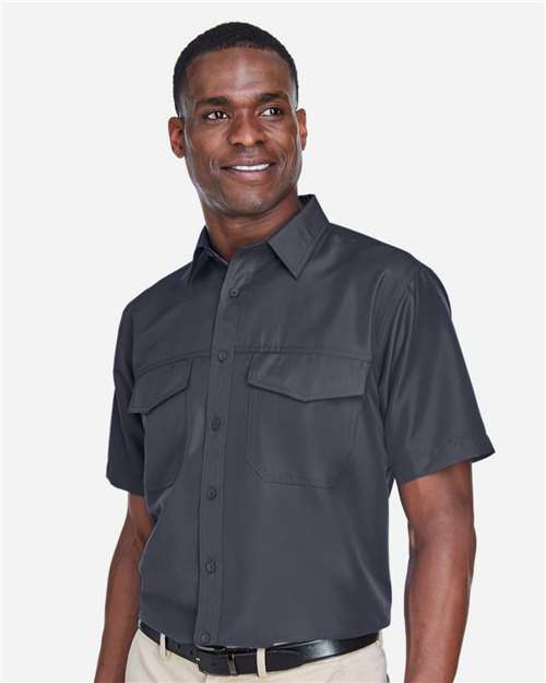 Dark Charcoal Men's Key West Short Sleeve Performance Staff Shirt - M580