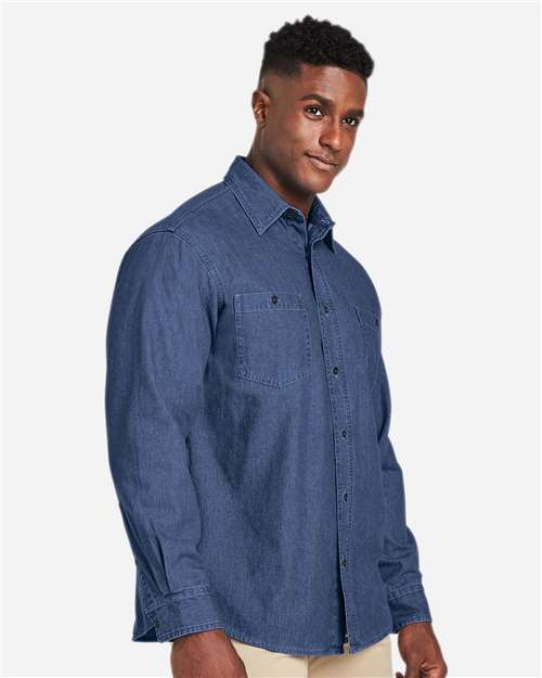 Dark Denim Unisex Denim Shirt Jacket - M540