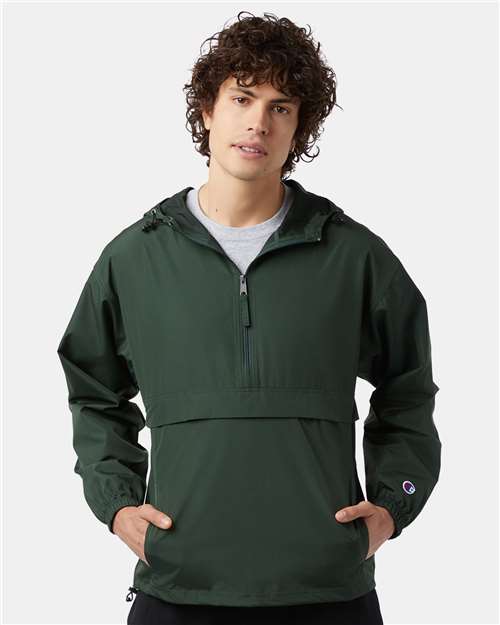 Dark Green Packable Anorak Jacket - CO200